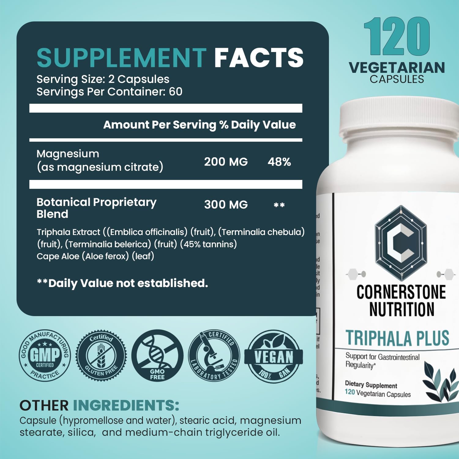 Triphala Plus Capsules 120 - Image 3